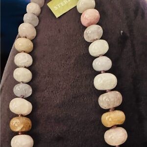 Beautiful Beryl, Morganite, Moonstone, Pink Peruvian Opal & Agate with Sterling